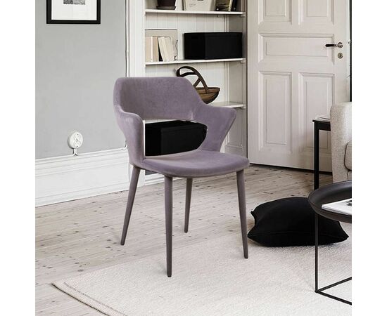 Стул Woddy, бархат антрацит, изображение 2 | Интернет магазин мебели и декора LifeDekor