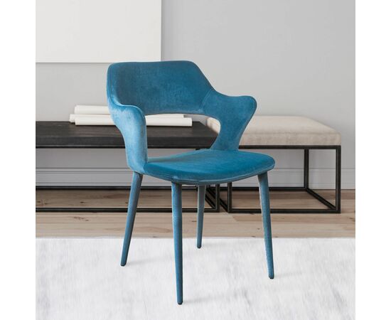 Стул Woddy, бархат сине-зеленый, изображение 7 | Интернет магазин мебели и декора LifeDekor