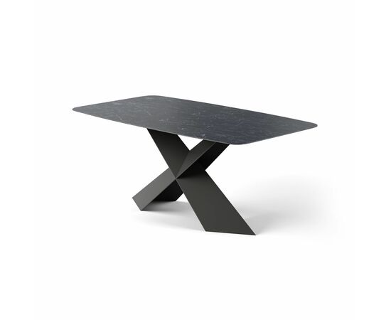 Стол Tyler 180, керамика темный | Интернет магазин мебели и декора LifeDekor