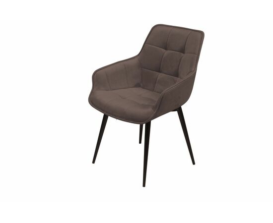 Стул с подлокотниками Capri, бархат антрацит 14 / опора конус, изображение 2 | Интернет магазин мебели и декора LifeDekor