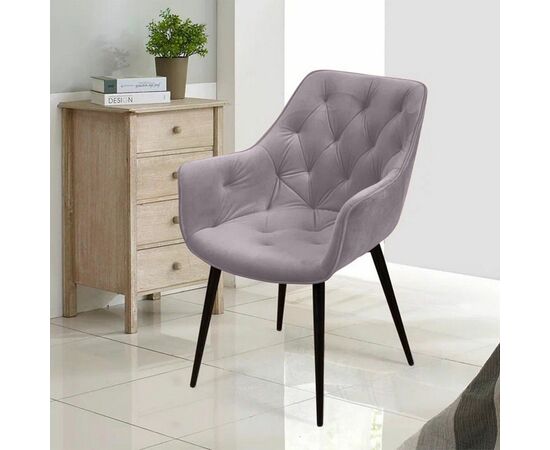 Стул Archi, бархат светло-серый 26, опора конус, изображение 9 | Интернет магазин мебели и декора LifeDekor