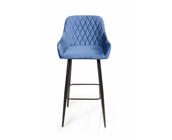 Стул барный Robert, бархат синий 29, изображение 2 | Интернет магазин мебели и декора LifeDekor