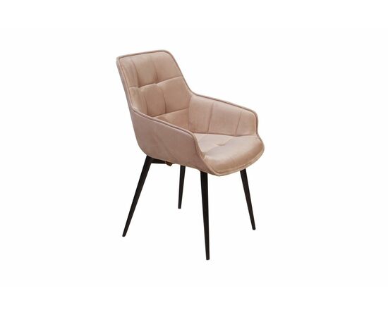 Стул с подлокотниками Capri, бархат бежевый 5 / опора конус, изображение 4 | Интернет магазин мебели и декора LifeDekor