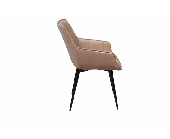 Стул с подлокотниками Capri, бархат бежевый 5 / опора конус, изображение 5 | Интернет магазин мебели и декора LifeDekor