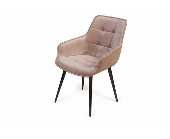 Стул с подлокотниками Capri, бархат бежевый 5 / опора конус, изображение 2 | Интернет магазин мебели и декора LifeDekor