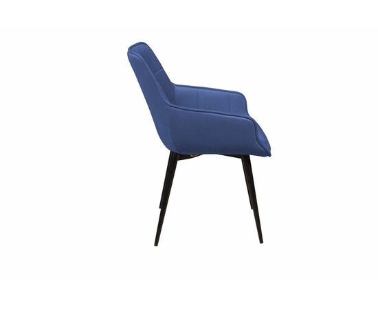 Стул с подлокотниками Capri, бархат синий 29 / опора конус, изображение 4 | Интернет магазин мебели и декора LifeDekor