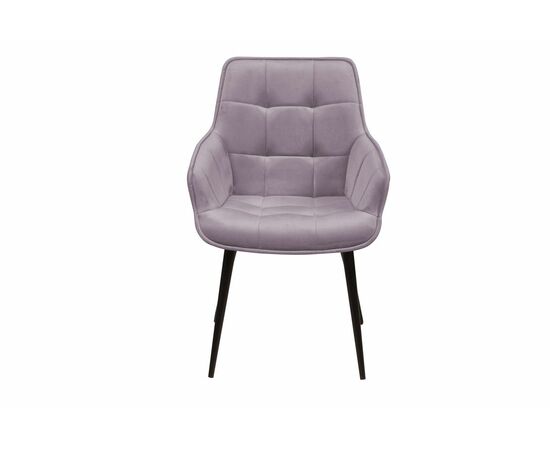 Стул с подлокотниками Capri, бархат светло-серый 26 / опора конус, изображение 2 | Интернет магазин мебели и декора LifeDekor