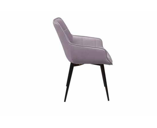 Стул с подлокотниками Capri, бархат светло-серый 26 / опора конус, изображение 4 | Интернет магазин мебели и декора LifeDekor