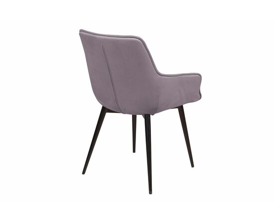 Стул с подлокотниками Capri, бархат светло-серый 26 / опора конус, изображение 5 | Интернет магазин мебели и декора LifeDekor