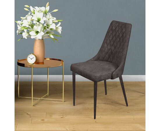 Стул CONNOR LUXE, бархат антрацит 14/конус, изображение 2 | Интернет магазин мебели и декора LifeDekor