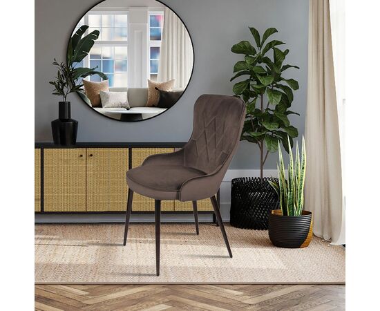 Стул Leonardo, бархат антрацит 14, изображение 7 | Интернет магазин мебели и декора LifeDekor