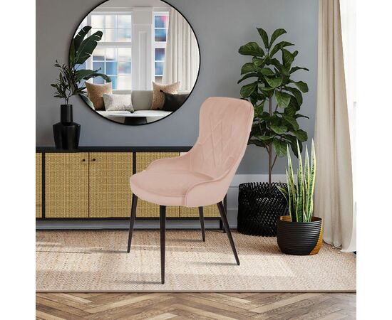 Стул Leonardo, бархат бежевый 5, изображение 2 | Интернет магазин мебели и декора LifeDekor