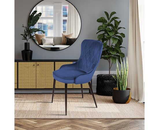 Стул Leonardo, бархат синий 29, изображение 7 | Интернет магазин мебели и декора LifeDekor