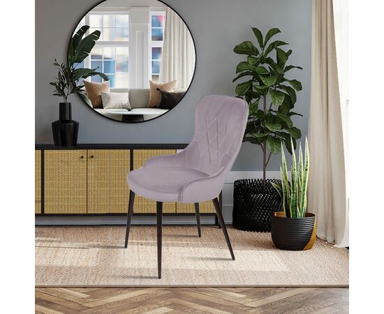 Стул Leonardo, бархат светло-серый 26, изображение 7 | Интернет магазин мебели и декора LifeDekor