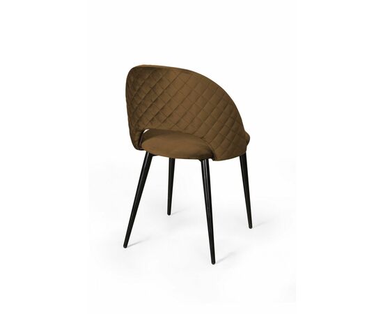 Стул Max ромб, бархат коричневый 12, изображение 4 | Интернет магазин мебели и декора LifeDekor