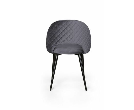 Стул Max ромб, бархат серый 27, изображение 5 | Интернет магазин мебели и декора LifeDekor