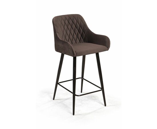 Стул полубарный Robert, бархат антрацит 14 | Интернет магазин мебели и декора LifeDekor