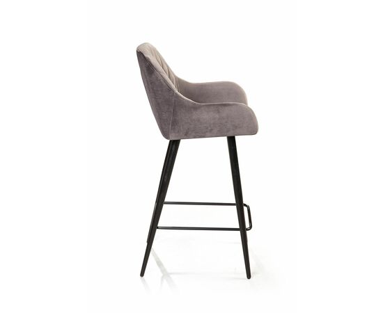 Стул полубарный Robert, бархат светло-серый 26, изображение 4 | Интернет магазин мебели и декора LifeDekor