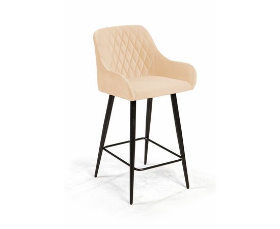 Стул полубарный Robert, бархат бежевый 5 | Интернет магазин мебели и декора LifeDekor