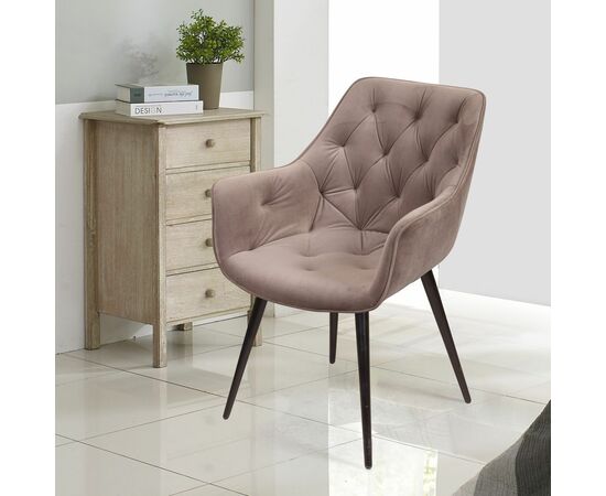 Стул поворотный 90 градусов, функция возврата, антишум Archi, бархат бежевый 5, опора конус, изображение 7 | Интернет магазин мебели и декора LifeDekor