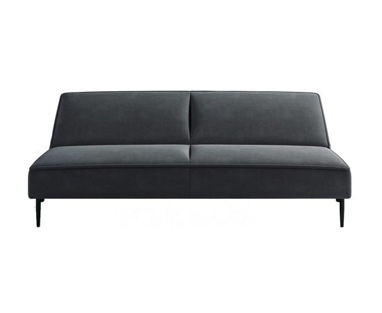 Este диван-кровать трехместный, прямой, без подлокотников, бархат серый 27, изображение 5 | Интернет магазин мебели и декора LifeDekor