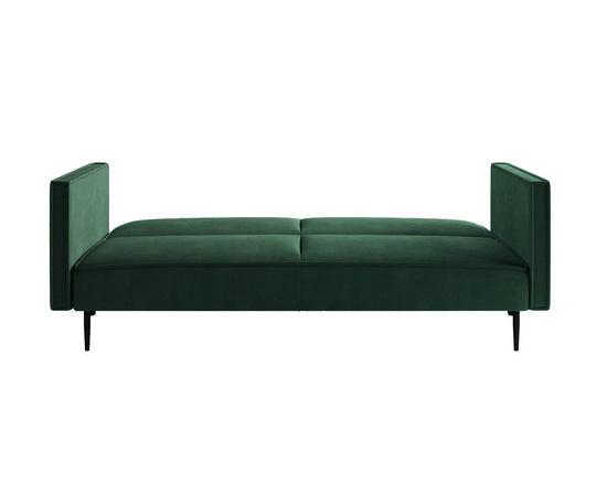 Este диван-кровать трехместный, прямой, с подлокотниками, бархат зеленый 19, изображение 6 | Интернет магазин мебели и декора LifeDekor