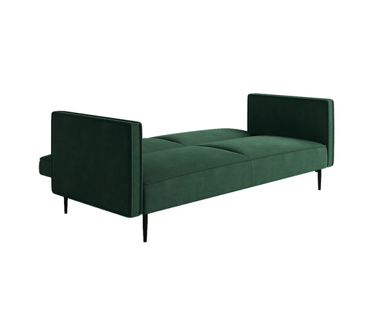 Este диван-кровать трехместный, прямой, с подлокотниками, бархат зеленый 19, изображение 7 | Интернет магазин мебели и декора LifeDekor