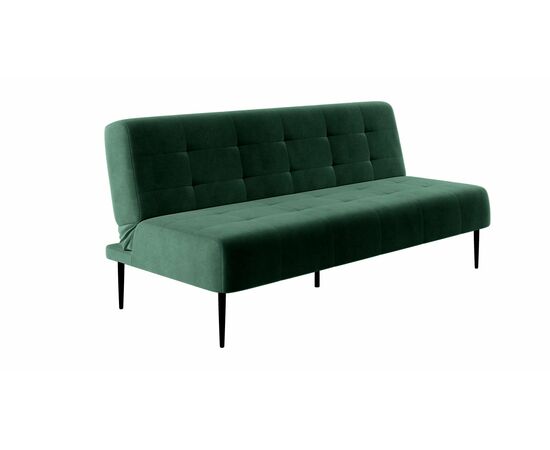 Monaco диван-кровать прямой трехместный, без подлокотников, бархат зеленый 19 | Интернет магазин мебели и декора LifeDekor