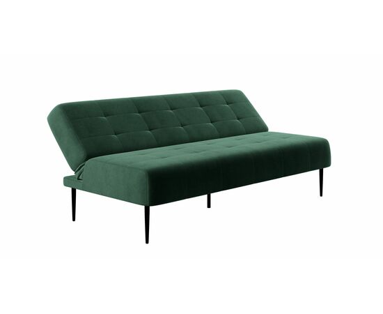 Monaco диван-кровать прямой трехместный, без подлокотников, бархат зеленый 19, изображение 2 | Интернет магазин мебели и декора LifeDekor