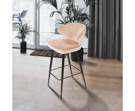 Стул барный Richard, бархат бежевый 5, изображение 8 | Интернет магазин мебели и декора LifeDekor