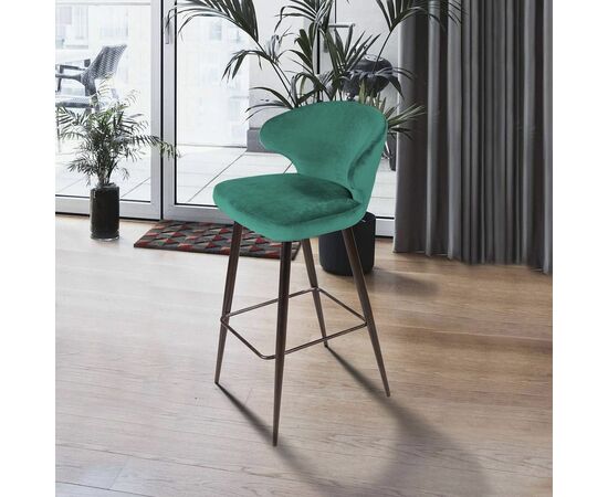 Стул барный Richard, бархат зеленый 19, изображение 8 | Интернет магазин мебели и декора LifeDekor