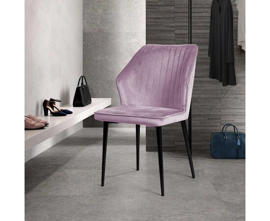 Стул Berg, бархат сиреневый 17, изображение 7 | Интернет магазин мебели и декора LifeDekor