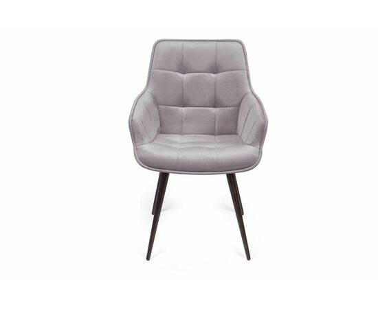 Стул Capri  поворотный 360 градусов, бархат светло-серый 26 / опора конус, изображение 3 | Интернет магазин мебели и декора LifeDekor