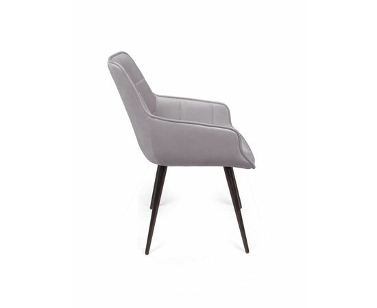 Стул Capri  поворотный 360 градусов, бархат светло-серый 26 / опора конус, изображение 4 | Интернет магазин мебели и декора LifeDekor