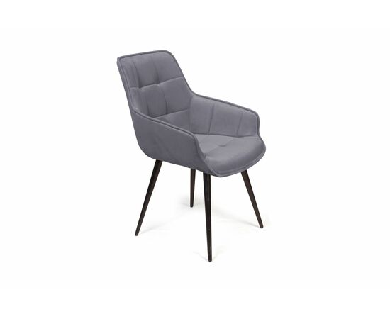 Стул Capri поворотный 90 градусов, функция возврата, антишум бархат серый 27/ опора конус | Интернет магазин мебели и декора LifeDekor