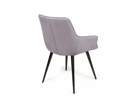 Стул Capri поворотный 90 градусов, функция возврата, антишум бархат светло-серый 26/ опора конус, изображение 5 | Интернет магазин мебели и декора LifeDekor