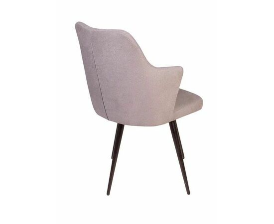 Стул поворотный на 90 градусов, функция возврата, антишум Hunt ромб, бархат пепельно-бежевый 25 / чёрный конус, изображение 5 | Интернет магазин мебели и декора LifeDekor