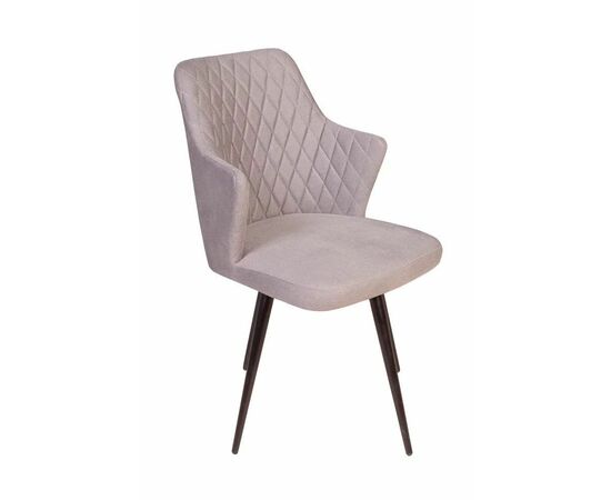 Стул поворотный на 90 градусов, функция возврата, антишум Hunt ромб, бархат пепельно-бежевый 25 / чёрный конус | Интернет магазин мебели и декора LifeDekor