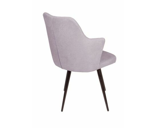 Стул поворотный на 90 градусов, функция возврата, антишум Hunt ромб, бархат светло-серый 26 / чёрный конус, изображение 5 | Интернет магазин мебели и декора LifeDekor