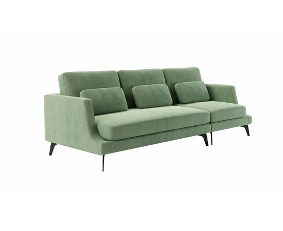 Albert диван прямой трехместный, бархат зеленый 19 | Интернет магазин мебели и декора LifeDekor