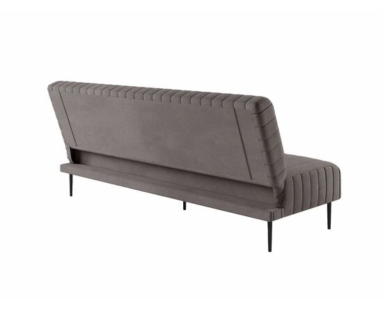 Baccara диван-кровать трехместный прямой без подлокотников, бархат антрацит 14, изображение 6 | Интернет магазин мебели и декора LifeDekor