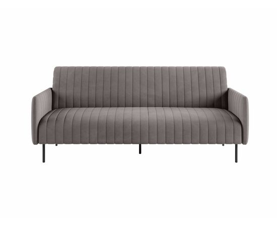 Baccara диван-кровать трехместный прямой с подлокотниками, бархат антрацит 14, изображение 3 | Интернет магазин мебели и декора LifeDekor