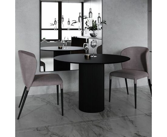 Стол круглый Elan 100, керамика черная, изображение 2 | Интернет магазин мебели и декора LifeDekor