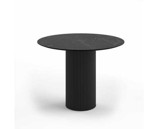 Стол круглый Elan 100, керамика черная | Интернет магазин мебели и декора LifeDekor
