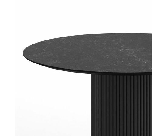 Стол круглый Elan 100, керамика черная, изображение 3 | Интернет магазин мебели и декора LifeDekor