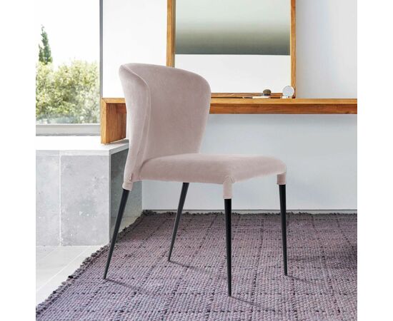 Стул Albert (Альберт), бархат пепельно-бежевый 25, изображение 2 | Интернет магазин мебели и декора LifeDekor