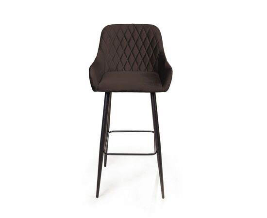 Стул барный Robert, бархат антрацит 14, изображение 2 | Интернет магазин мебели и декора LifeDekor