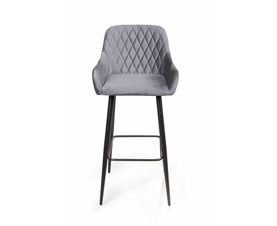 Стул барный Robert, бархат светло-серый 26, изображение 2 | Интернет магазин мебели и декора LifeDekor