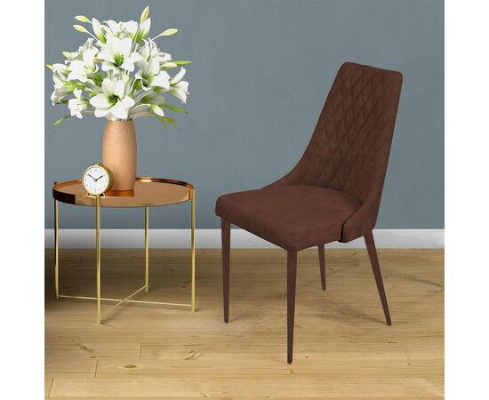 Стул CONNOR LUXE, бархат коричневый 12/конус, изображение 2 | Интернет магазин мебели и декора LifeDekor