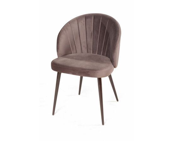 Стул Mont Blanc, бархат антрацит 14 / черный конус | Интернет магазин мебели и декора LifeDekor